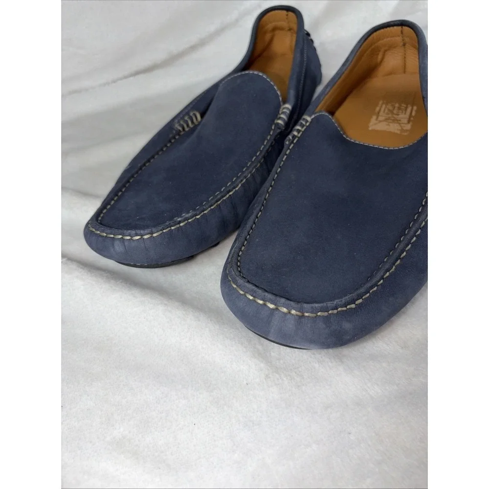 Mercanti Fiorentini Relax Men Blue Suede Driving Loafers Size 13M Travel Comfort